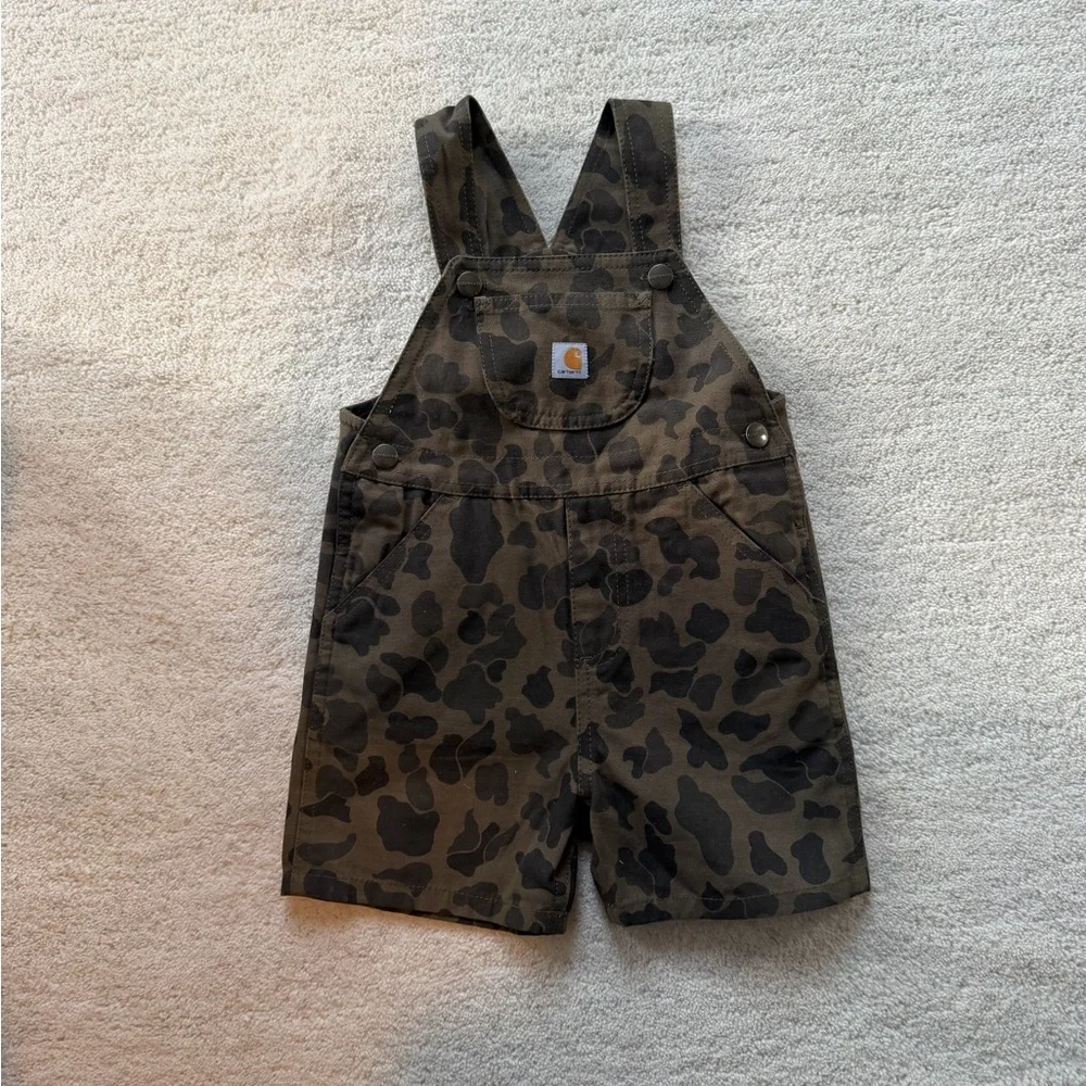 Carhartt Kids Brown Camo Overalls 2T - Picture 1 of 3